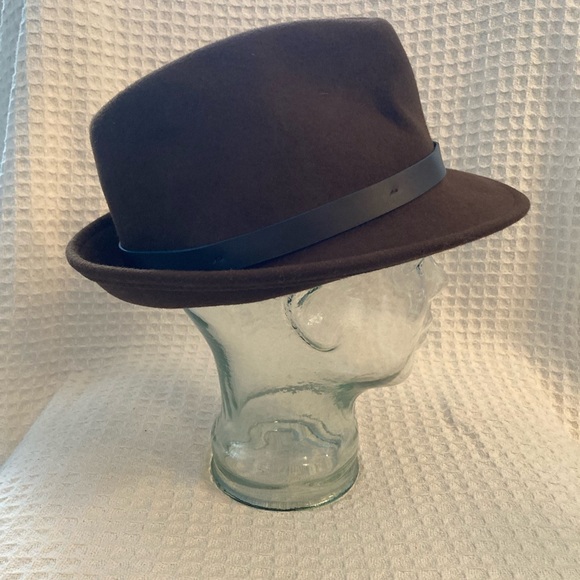 Robert Graham Brown Wool Fedora Hat With Silk Printed Lining Large - Picture 5 of 7
